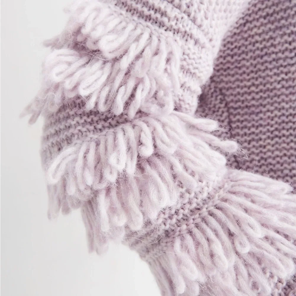 Madewell Fringe-Sleeve Pullover Sweater L - Picture 3 of 8